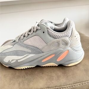 Yeezy Light Gray Knit Sneakers